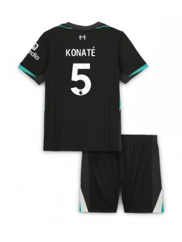 Liverpool Ibrahima Konate #5 Replika Borta Kläder Barn 2024-25 Kortärmad (+ byxor)